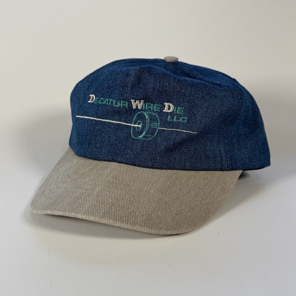 Cap America Other - Vintage Cap America Denim Dad Hat Decatur Wire Die LLC Made in USA 90s Promo Cap
